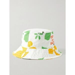 Gallery Dept 'Rodman' White Cotton Riley Printed Cotton-Twill Bucket Hat Size M